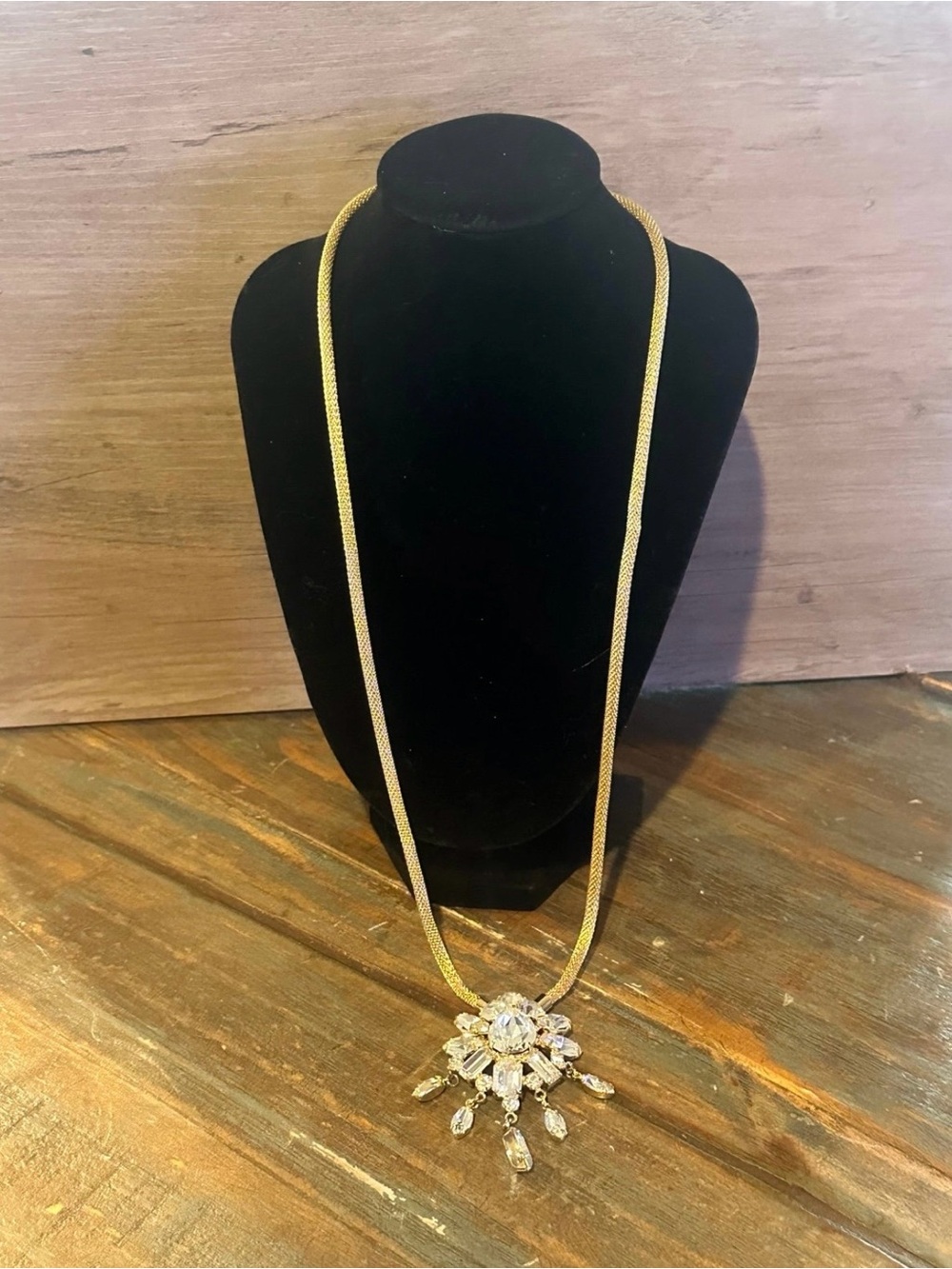 Gold-Tone Crystal Pendant Necklace - Women Jewelry
